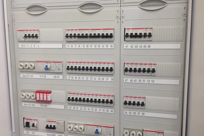 Electrical panel installed in a Guess store, Leipziger (Germany)