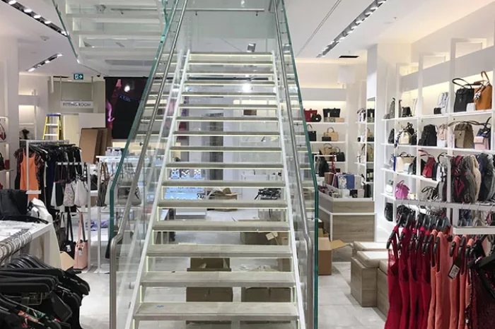 LED lighting system in a Guess store, Liverpool (United Kingdom)